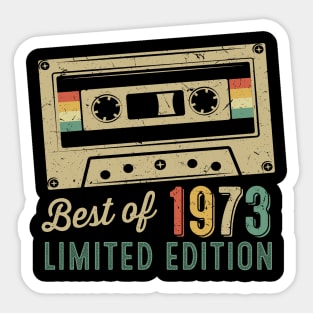 50 Years Old Best Of 1973 Cassette Sticker